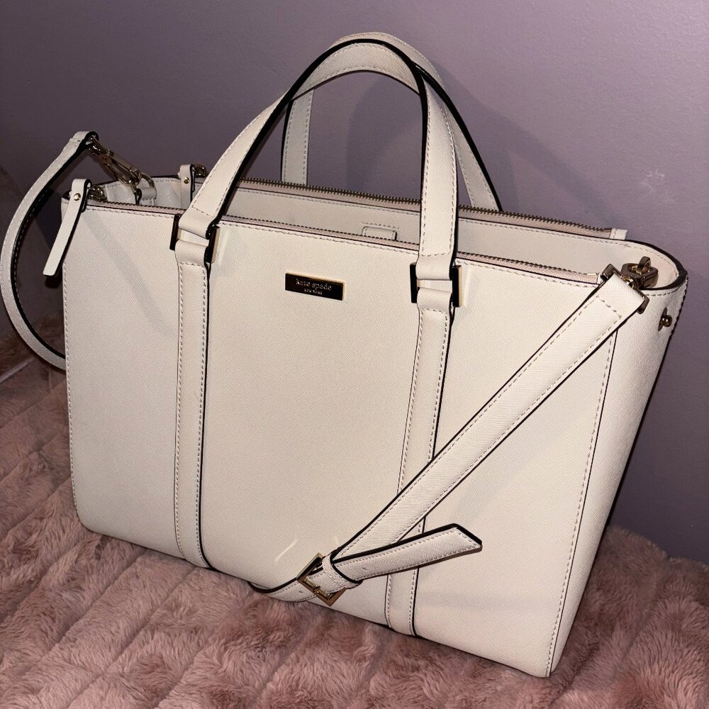 Kate Spade Newbury Lane Loden Crossbody Satchel in Pebble